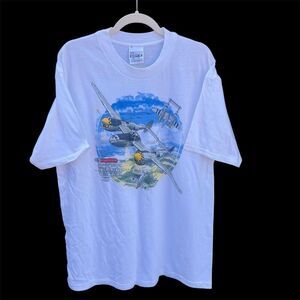 Vintage Lockheed P-38J-25 Lightning Men's T-Shirt Size Small. New Without Tags